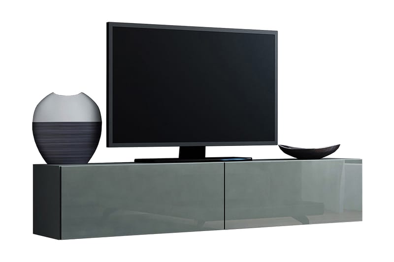 Vasil tv-bord 140x40x30 cm - Sort/Grå - Møbler - TV borde & mediemøbler - TV-borde