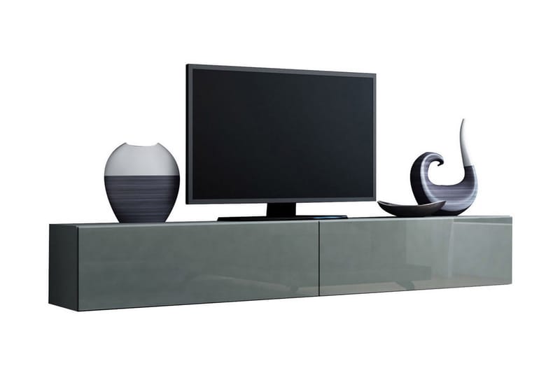 Vasil TV-bord 180 cm - Grå - Møbler - TV borde & mediemøbler - TV-borde