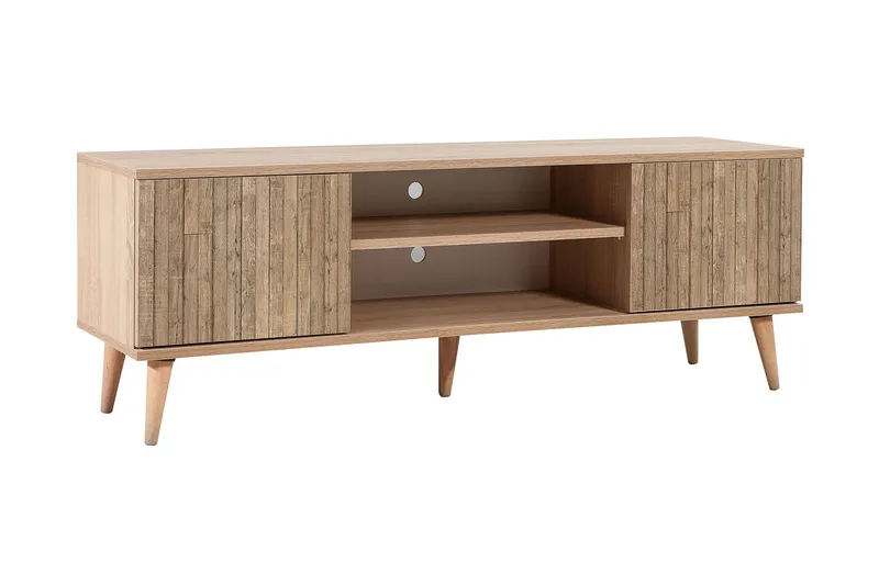 Vellavie TV-bord 140 cm med Opbevaring i Træ, Brun
