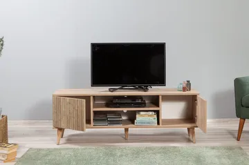 Vellavie TV-bord 140 cm med Opbevaring i Træ - Brun - Møbler - TV borde & mediemøbler - TV-borde