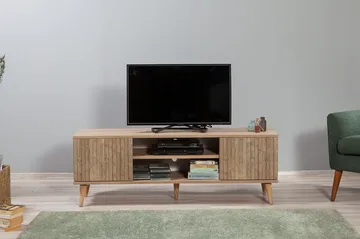 Vellavie TV-bord 140 cm med Opbevaring i Træ - Brun - Møbler - TV borde & mediemøbler - TV-borde