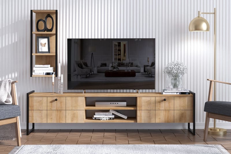 Vestö TV-Møbelsæt 180 cm - Brun - TV-borde