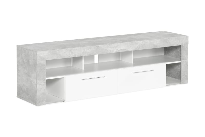 Vibio TV-Bord 180 cm - Hvid/Beton - TV-borde