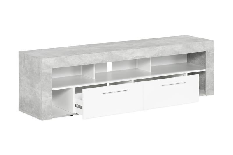 Vibio TV-Bord 180 cm - Hvid/Beton - Møbler - TV borde & mediemøbler - TV-borde
