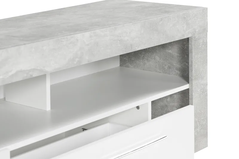Vibio TV-Bord 180 cm - Hvid/Beton - Møbler - TV borde & mediemøbler - TV-borde