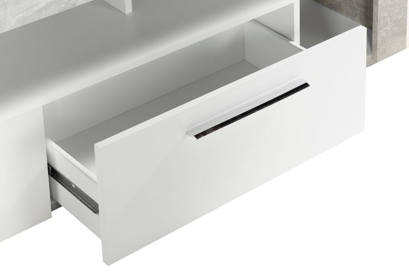 Vibio TV-Bord 180 cm - Hvid/Beton - TV-borde