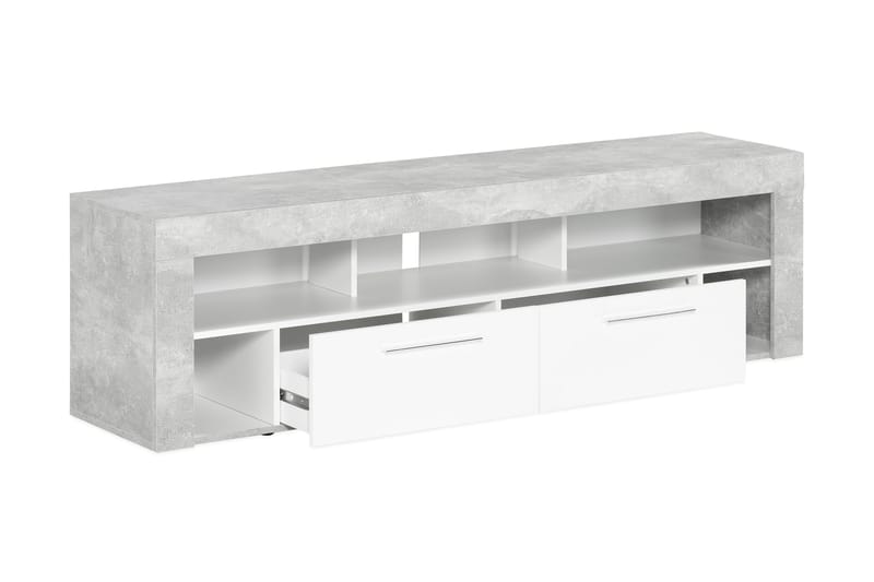 Vibio TV-Bord 180 cm - Hvid/Beton - Møbler - TV borde & mediemøbler - TV-borde