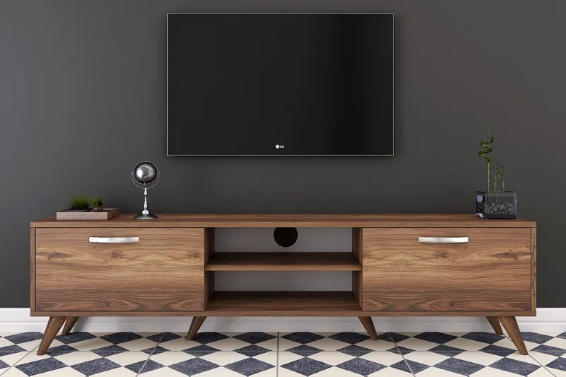 Virkesbo TV-bænk med Opbevaring 180 cm - Brun - Møbler - TV borde & mediemøbler - TV-borde