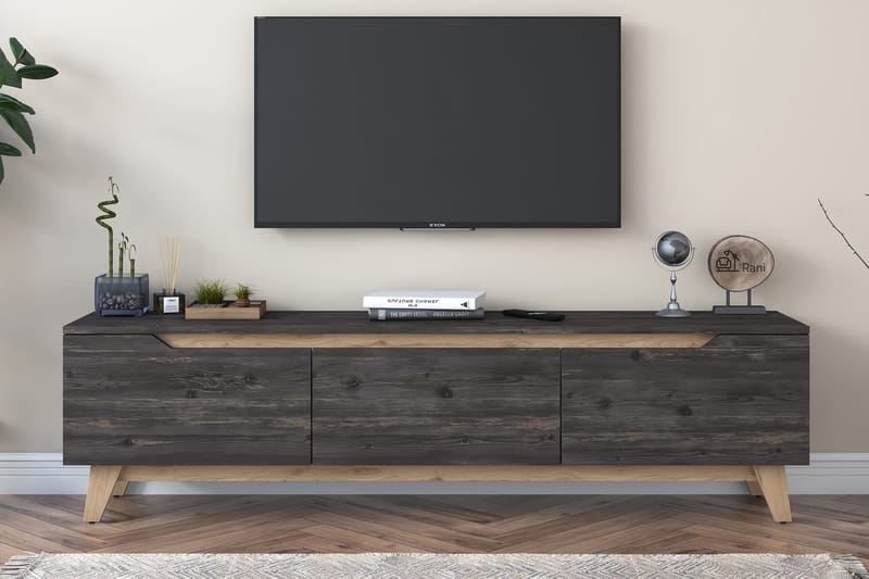 Virkesboda TV-Bord 180 cm - Sort/Brun - Møbler - TV borde & mediemøbler - TV-borde