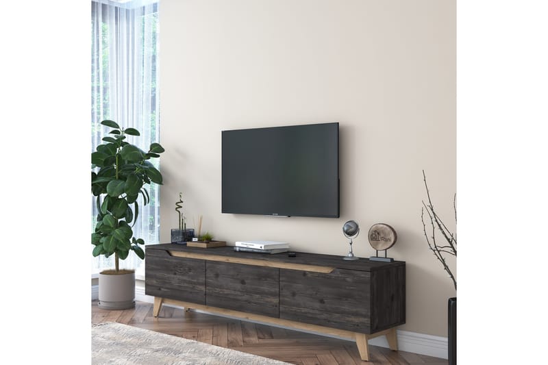 Virkesboda TV-Bord 180 cm - Sort/Brun - Møbler - TV borde & mediemøbler - TV-borde