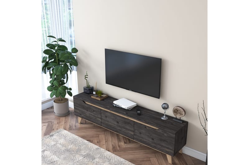 Virkesboda TV-Bord 180 cm - Sort/Brun - Møbler - TV borde & mediemøbler - TV-borde
