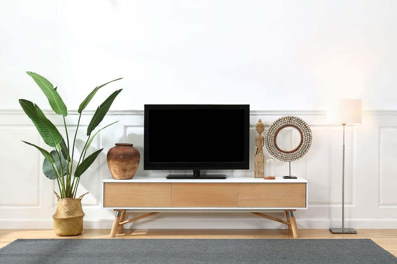 Waltham TV-Bord 180 cm - Hvid/Eg - TV-borde