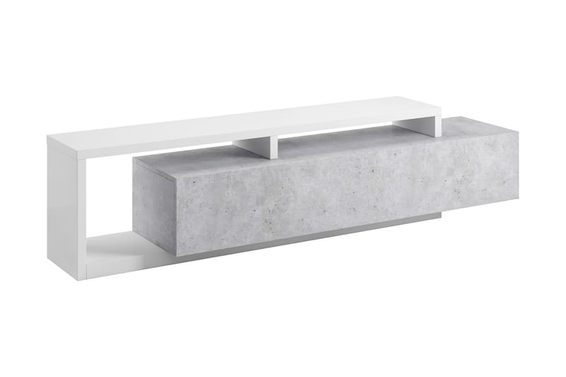 Wesley TV-bord 219 cm - Hvid/træ - Møbler - TV borde & mediemøbler - TV-borde