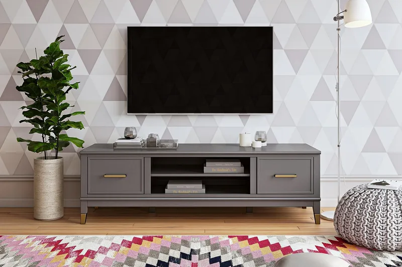 Westerleigh TV-bord 152x50 cm Grafitgrå - Møbler - TV borde & mediemøbler - TV-borde