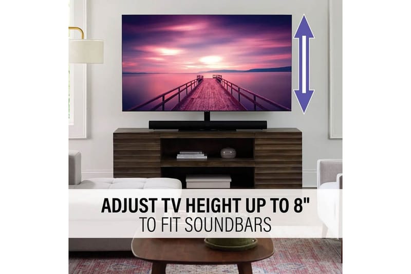 TV-bordstativ Sanus Drejbart Universal Op til 86 - Sort - Møbler - TV borde & mediemøbler - Mediestativ & vægbeslag
