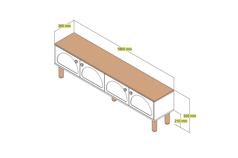 TV-enhed Cool Hvid - Hvid - Møbler - TV borde & mediemøbler - TV-borde