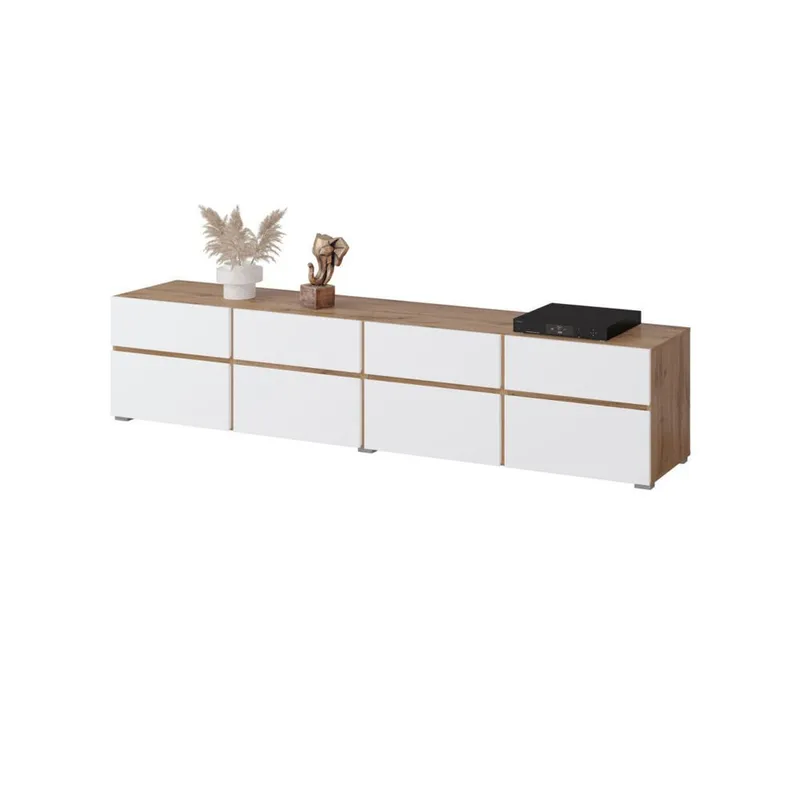 TV-enhed Cross 4 døre med 4 skuffer - Hvid - Møbler - TV borde & mediemøbler - TV-borde