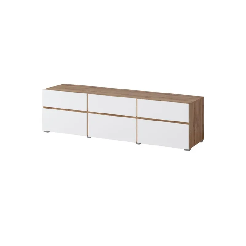 TV-enhed Kryds 3 Klapper med 3 Skuffer - Hvid - Møbler - TV borde & mediemøbler - TV-borde