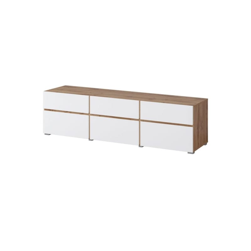 TV-enhed Kryds 3 Klapper med 3 Skuffer - Hvid - Møbler - TV borde & mediemøbler - TV-borde