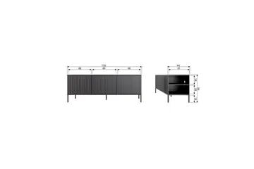 TV-enhed Ny Gravure - Støv, 150 cm - Møbler - TV borde & mediemøbler - TV-borde
