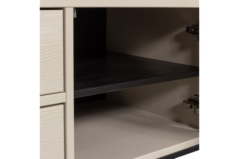 TV-enhed Silas - Støv, Børstet fyrretræ, 120 cm - Møbler - TV borde & mediemøbler - TV-borde