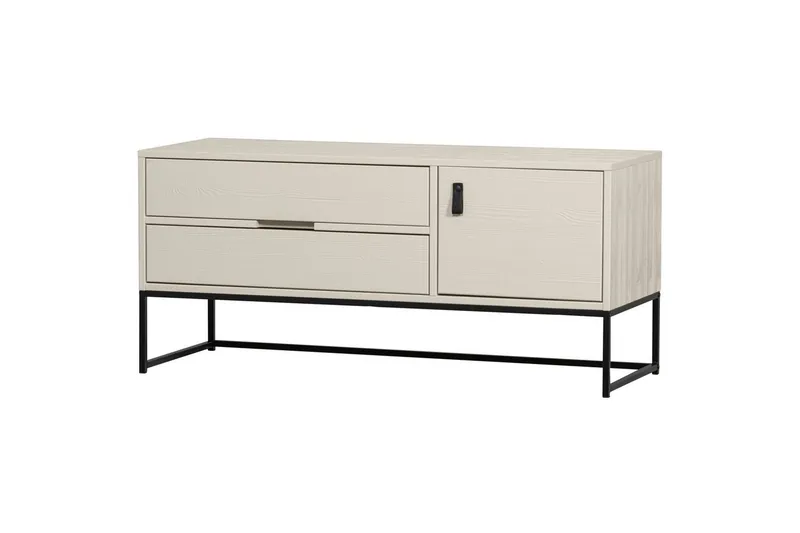 TV-enhed Silas - Støv, Børstet fyrretræ, 120 cm - Møbler - TV borde & mediemøbler - TV-borde