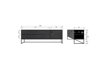 TV-enhed Silas - Støv, Børstet fyrretræ, 180 cm - Møbler - TV borde & mediemøbler - TV-borde