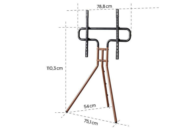 TV Gulvstativ Hama Design Op til 75 - Mørkebrun - Møbler - TV borde & mediemøbler - Mediestativ & vægbeslag