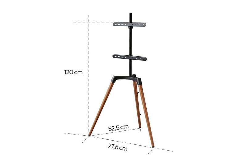 TV Gulvstativ Hama Staffelidesign Op til 65 - Beige||Sort - Møbler - TV borde & mediemøbler - Mediestativ & vægbeslag