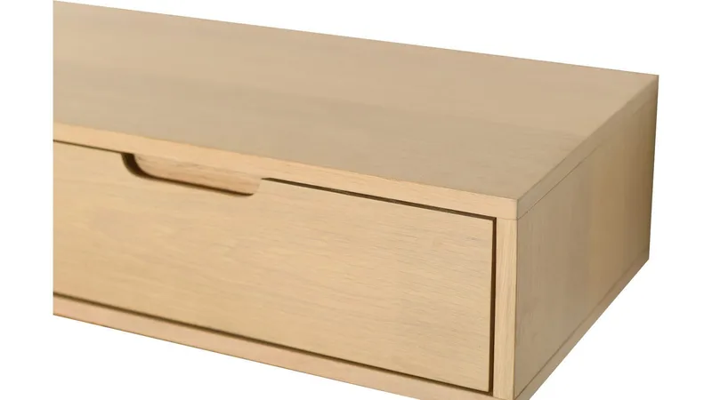 TV-hylde Torsen 110 cm - Hvidpigmenteret eg - Møbler - TV borde & mediemøbler - TV-reol