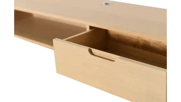 TV-hylde Torsen 110 cm - Hvidpigmenteret eg - Møbler - TV borde & mediemøbler - TV-reol