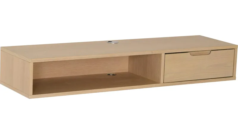 TV-hylde Torsen 110 cm, Hvidpigmenteret eg