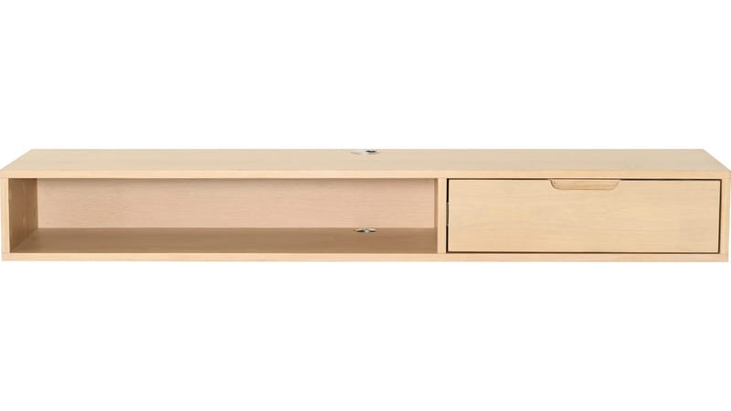 TV-hylde Torsen 135 cm - Hvidpigmenteret eg - Møbler - TV borde & mediemøbler - TV-reol