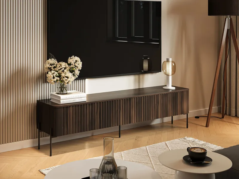 tv-møbel TV-bænk VERA 190 brun - Møbler - TV borde & mediemøbler - TV-borde