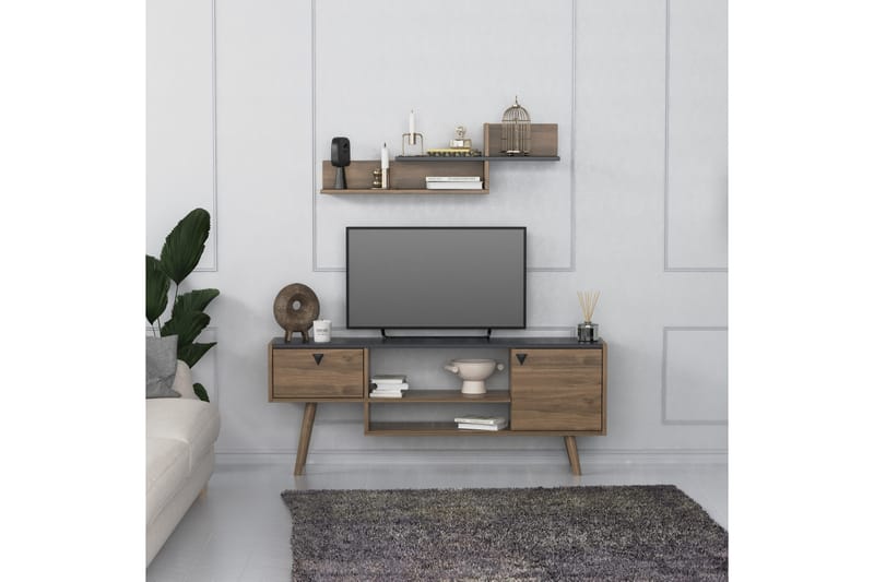 Andifli TV-møbelsæt 140x55 cm - Antracit - Tv-møbelsæt
