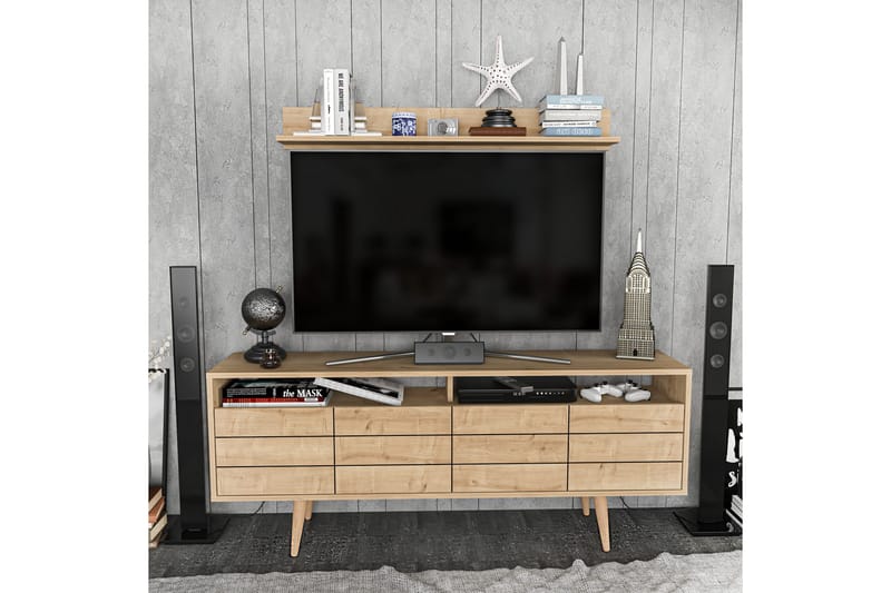 Andifli TV-møbelsæt 160x64,5 cm - Blå - Tv-møbelsæt
