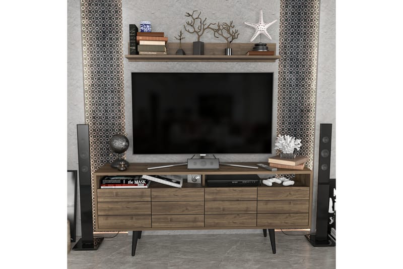 Andifli TV-møbelsæt 160x64,5 cm - Brun - Tv-møbelsæt