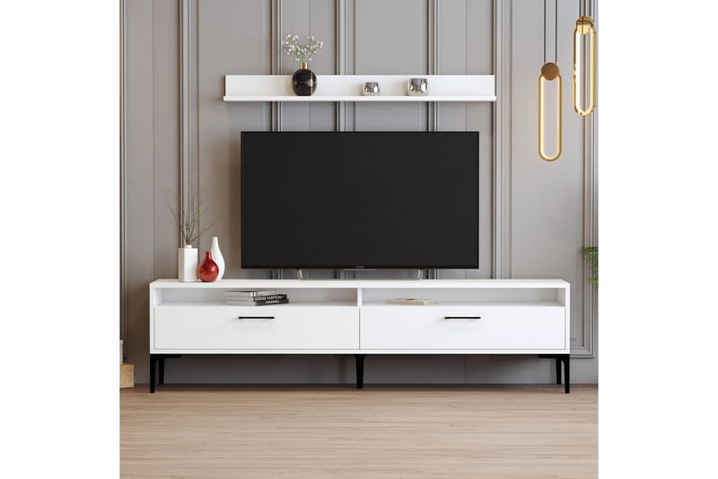 Andifli TV-møbelsæt 180x47 cm - Hvid - Tv-møbelsæt