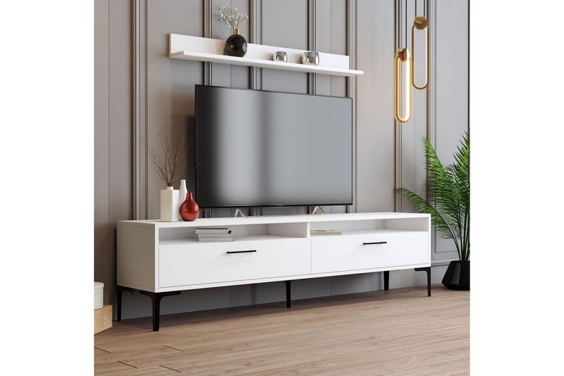 Andifli TV-møbelsæt 180x47 cm - Hvid - Tv-møbelsæt