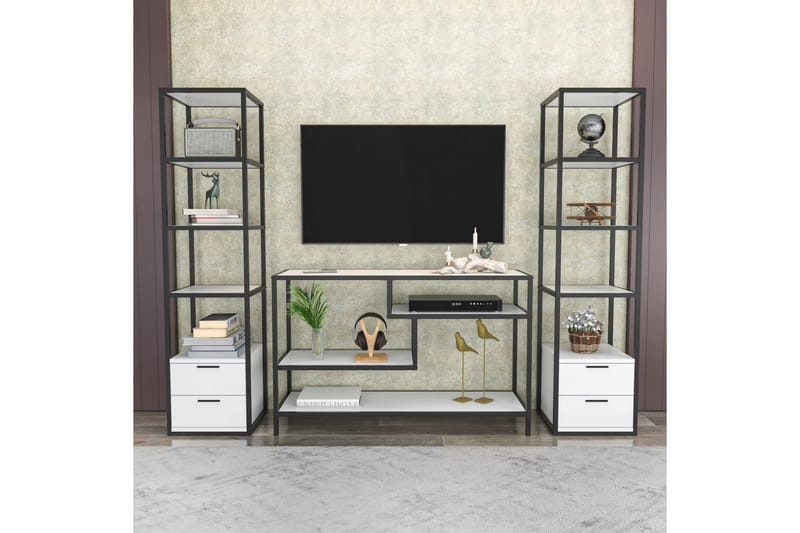 Andifli TV-møbelsæt 198x160 cm - Sort - Tv-møbelsæt