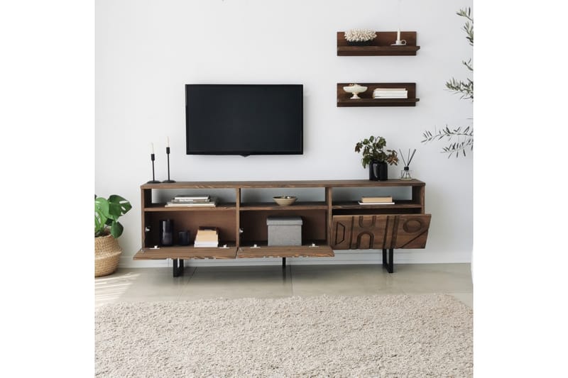 Andifli TV-møbelsæt 50x15 cm - Brun - Møbler - TV borde & mediemøbler - Tv-møbelsæt