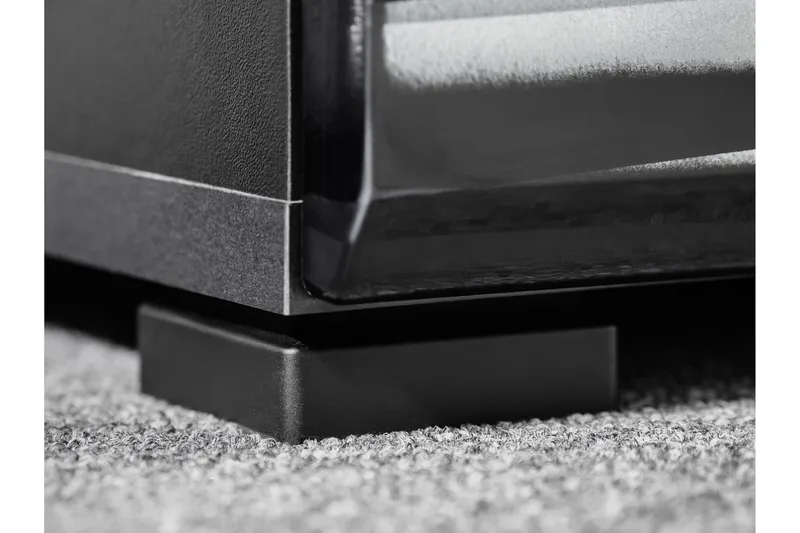 Apryl Modern TV mediemøbel med vitrineskab og LED-belysning - Sort - Møbler - TV borde & mediemøbler - Tv-møbelsæt