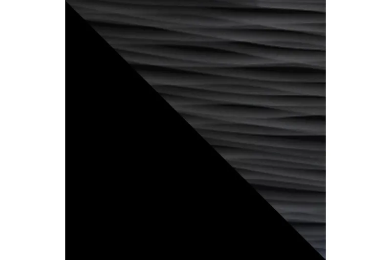 Apryl Modern TV mediemøbel med vitrineskab og LED-belysning - Sort - Møbler - TV borde & mediemøbler - Tv-møbelsæt