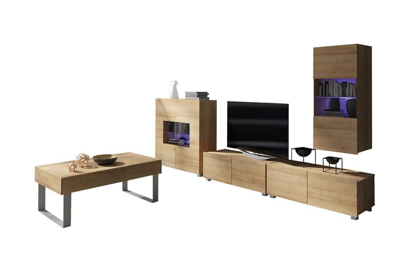 Calabrini tv-møbelsæt - Beige - Møbler - TV borde & mediemøbler - Tv-møbelsæt