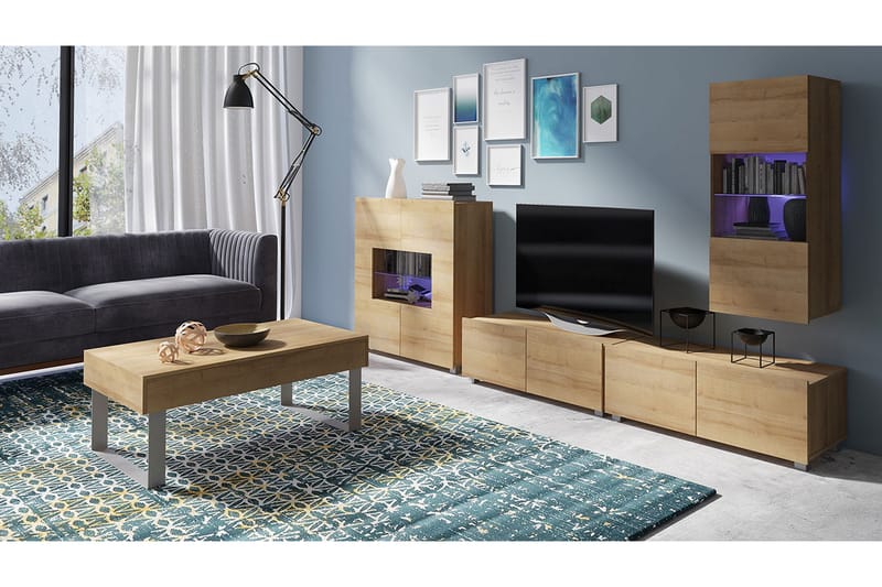 Calabrini tv-møbelsæt - Beige - Møbler - TV borde & mediemøbler - Tv-møbelsæt