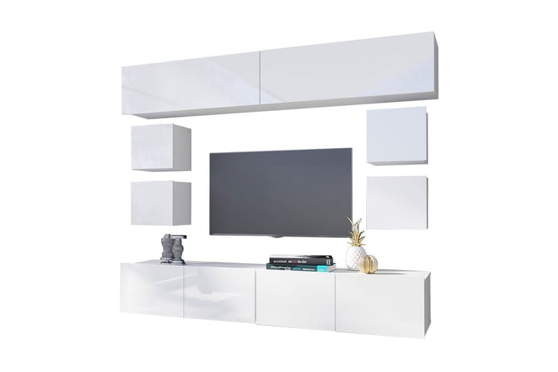 Calabrini tv-møbelsæt - Hvid - Tv-møbelsæt