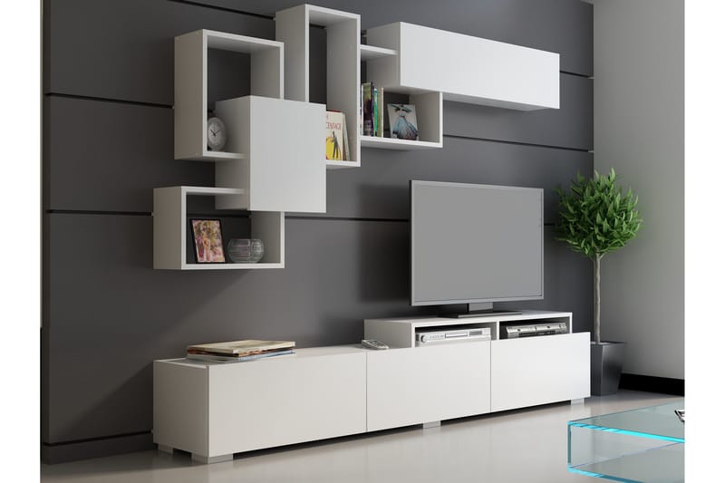 Decorotika Medieopbevaring - Hvid - Møbler - TV borde & mediemøbler - Tv-møbelsæt