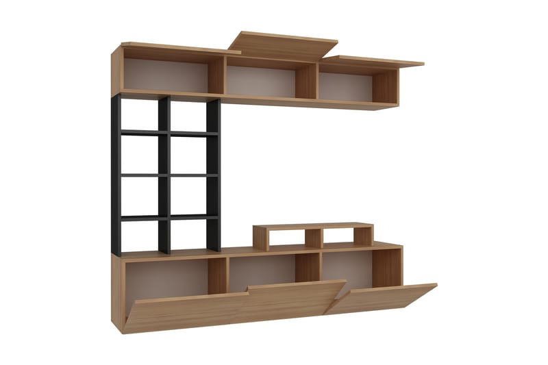 Decorotika Medieopbevaring - Teak / sort - Møbler - TV borde & mediemøbler - Tv-møbelsæt