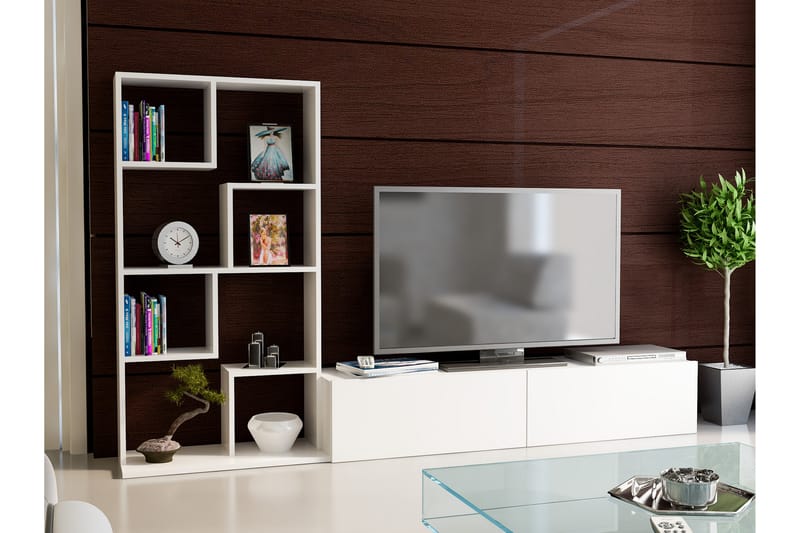 Decorotika TV-bænk - Hvid - Tv-møbelsæt