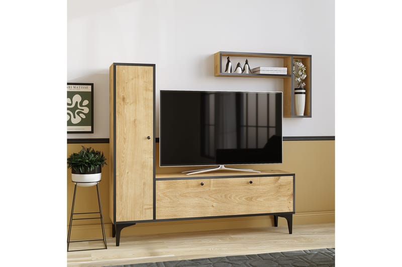 Desgrar TV-møbelsæt 118x49 cm - Blå - Tv-møbelsæt